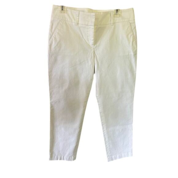 Talbots Petites The Daily Ankle Pants – White Stretch Cotton 8P - Picture 1 of 5